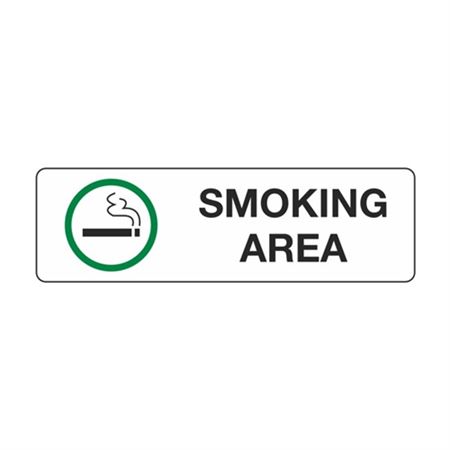 Smoking Area - 3" x 10" Polyethylene Sign